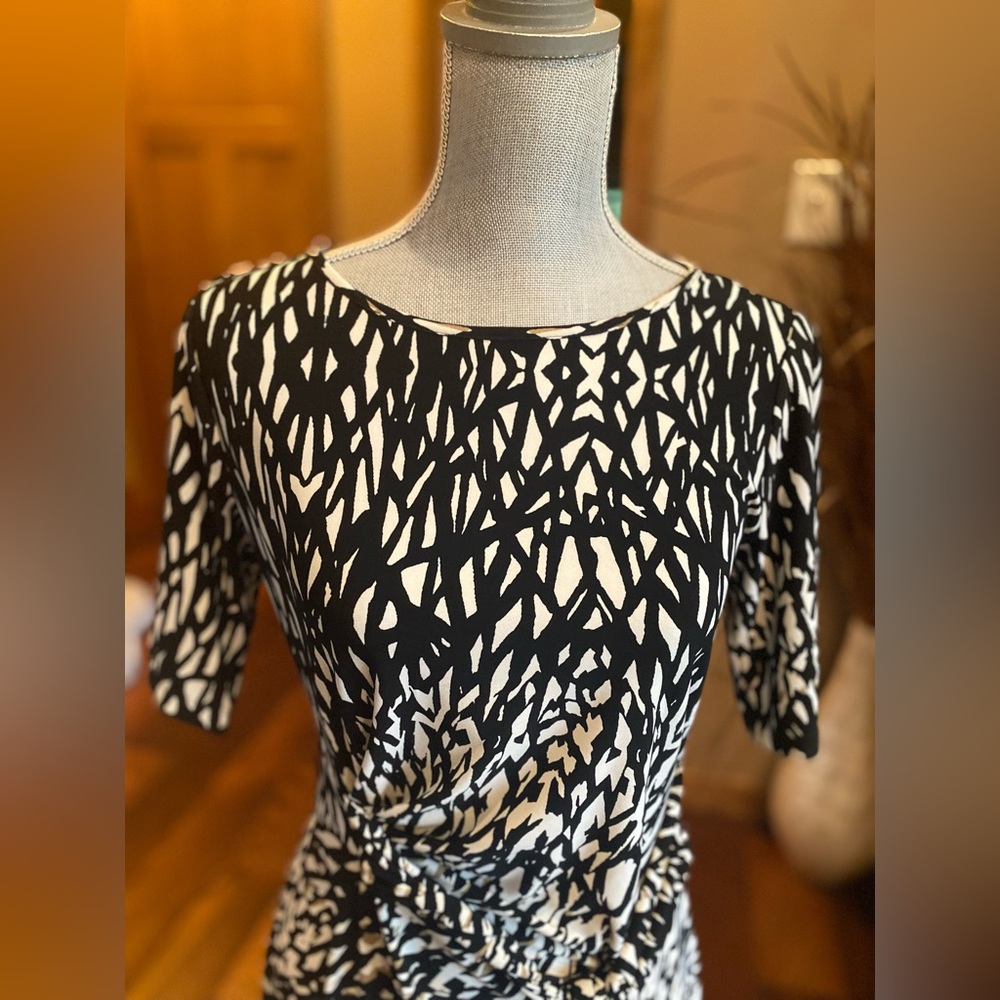 Talbots Black & White Dress, size 6